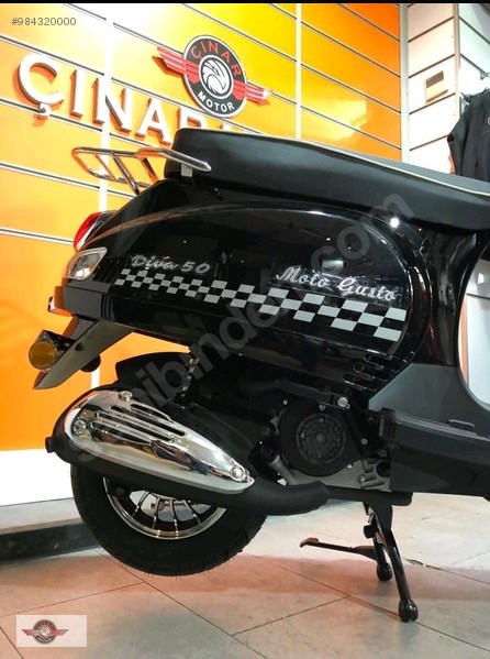 RMG Moto Gusto Diva 50 2021 Model Sıfır Kilometre Senetle Motosiklet Siyah 3